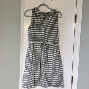 Blue white striped sundress
